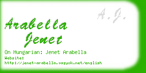 arabella jenet business card